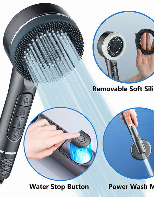Load image into Gallery viewer, Filtered Handheld Shower Head Chrome High Pressure with Scalp Massager
