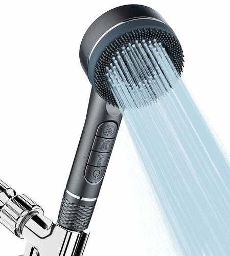 Filtered Handheld Shower Head Chrome High Pressure with Scalp Massager