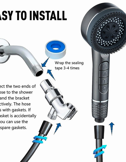 Load image into Gallery viewer, Filtered Handheld Shower Head Chrome High Pressure with Scalp Massager
