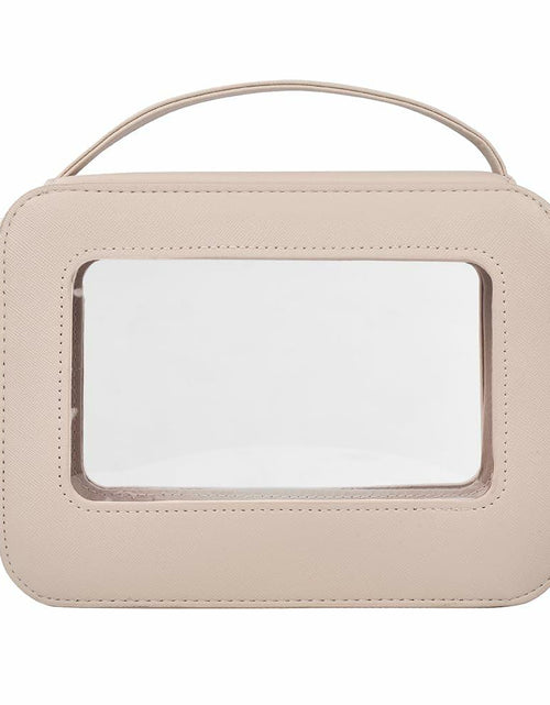Load image into Gallery viewer, Leatvook Portable Makeup Bag Large Travel Cosmetic Organizer Brown
