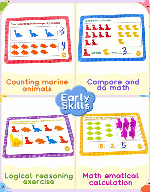 Load image into Gallery viewer, Yetonamr Montessori Counting Dinosaurs Educational Toy Set for Kids

