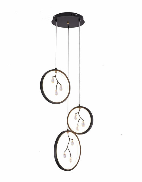 Load image into Gallery viewer, ACNENZIO Black 3-Light Pendant Lighting Fixture, Adjustable, Black 3-Ring
