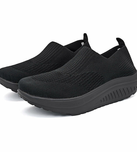 Umerigo Womens Slip On Tennis Shoes Breathable Mesh Black Size EU 40 USA W8.5