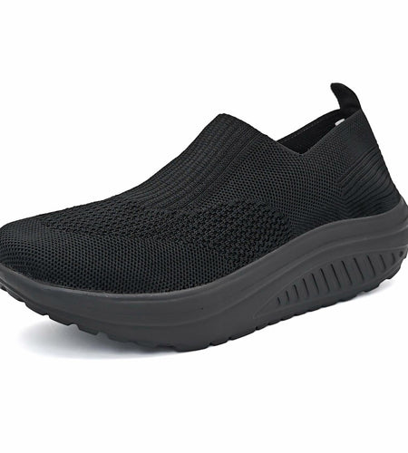 Umerigo Womens Slip On Tennis Shoes Breathable Mesh Black Size EU 40 USA W8.5