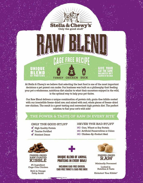 Load image into Gallery viewer, BB01/25 Stella &amp; Chewy's Raw Blend Cat Food 2.5 lb Grain Free Protein Rich Poultry
