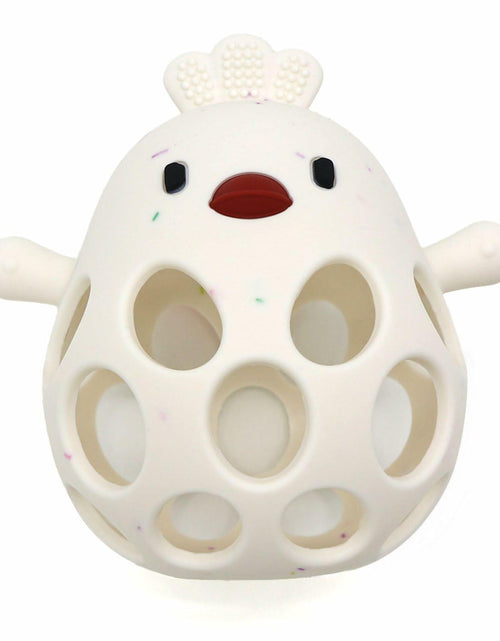 Load image into Gallery viewer, KIAANS Baby Teething Toy Silicone Hollow Chick White BPA Free Sensory Teether
