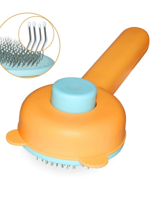Load image into Gallery viewer, Landwill Pet Brush Yellow Bear Self Cleaning Grooming Tool for Cats &amp; Dogs

