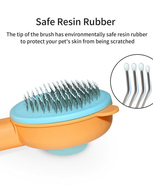 Load image into Gallery viewer, Landwill Pet Brush Yellow Bear Self Cleaning Grooming Tool for Cats &amp; Dogs
