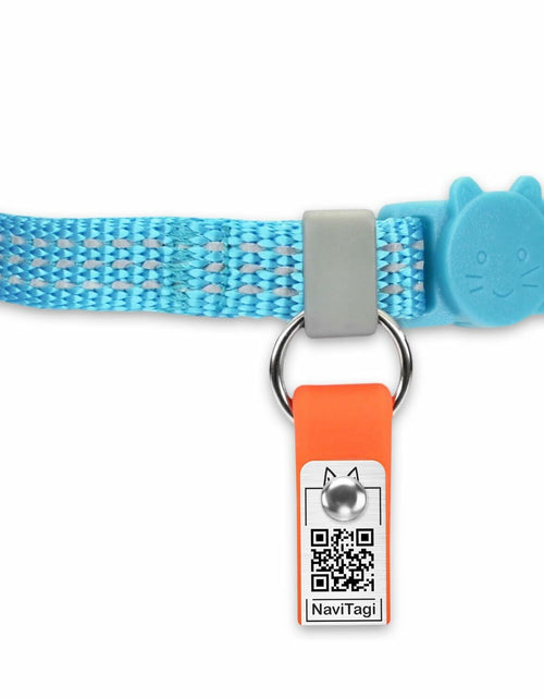 Load image into Gallery viewer, NaviTagi Cat Breakaway Reflective Soft Collar XS with Light Tag Bell Adjustable
