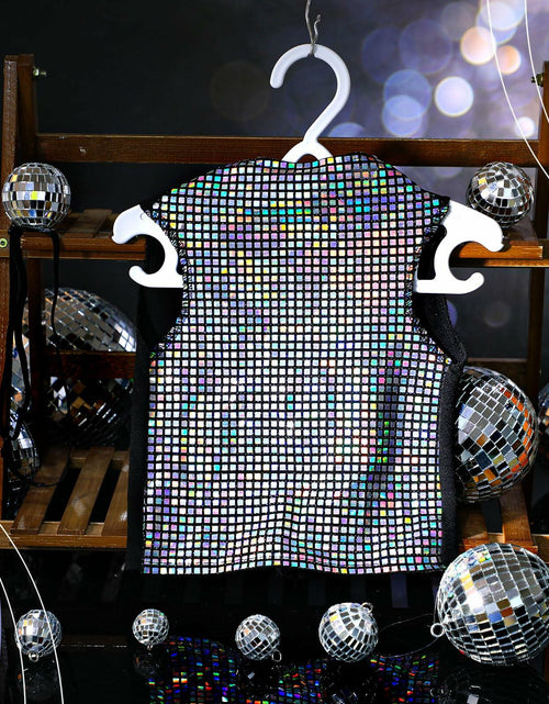 Load image into Gallery viewer, Huhumy Dog Costume Set M Disco Sequins Shirt &amp; Disco Ball Headband
