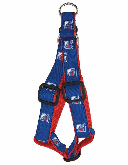Load image into Gallery viewer, NHL New York Rangers Dog Harness Large Royal Adjustable Padded

