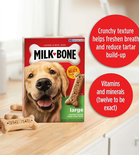 BestBy03/26 Milk-Bone Original Dog Treats 24oz Large Dogs Crunchy Biscuits