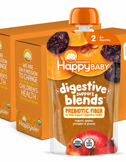 Load image into Gallery viewer, BestBy07/25 Happy Baby Organic Digestive Support Stage 2 Baby Food 4oz Pouch x16
