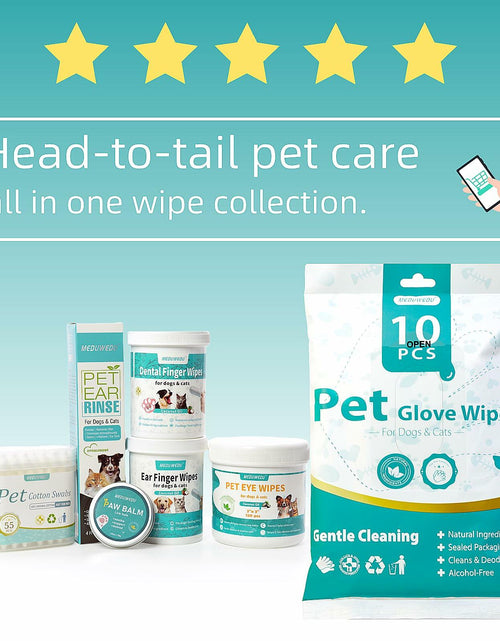 Load image into Gallery viewer, BestBy09/26 MEDUWEDU Dog &amp; Cat Eye Wipes 120 Count Peach Scent Grooming Care
