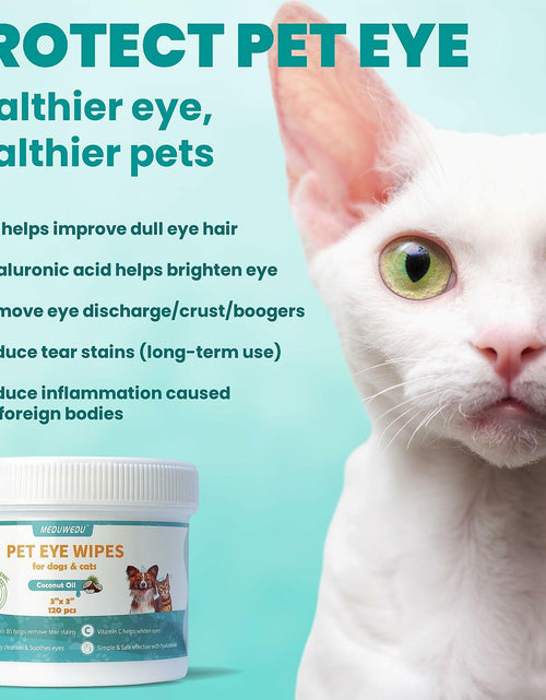 Load image into Gallery viewer, BestBy09/26 MEDUWEDU Dog &amp; Cat Eye Wipes 120 Count Peach Scent Grooming Care
