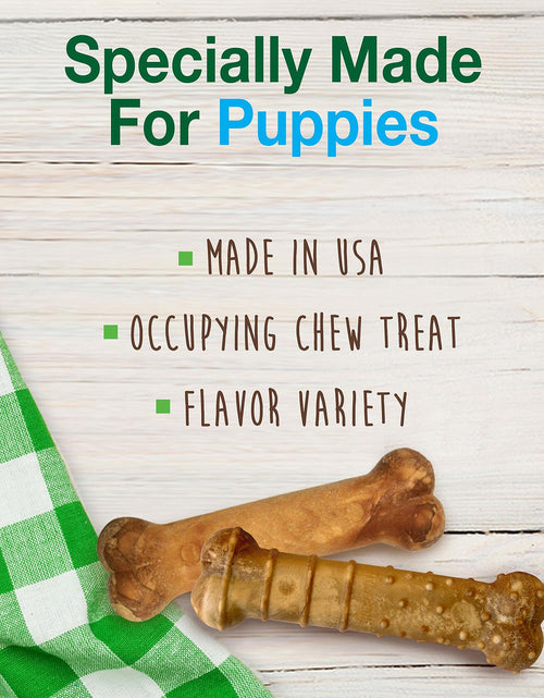 Load image into Gallery viewer, BestBy07/27 Nylabone Healthy Edibles Puppy Chews X-Small 3 Count Roast Beef

