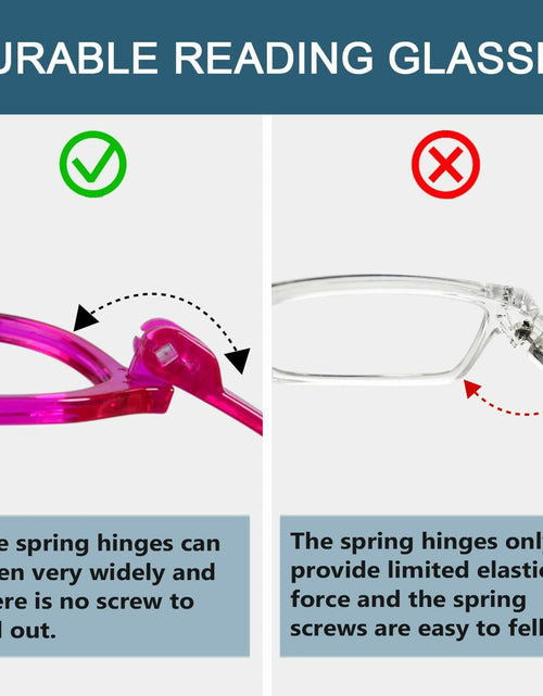 Load image into Gallery viewer, BLUELESS 6-Pack Oversized Reading Glasses +3.50 Metalless Screwless Spring
