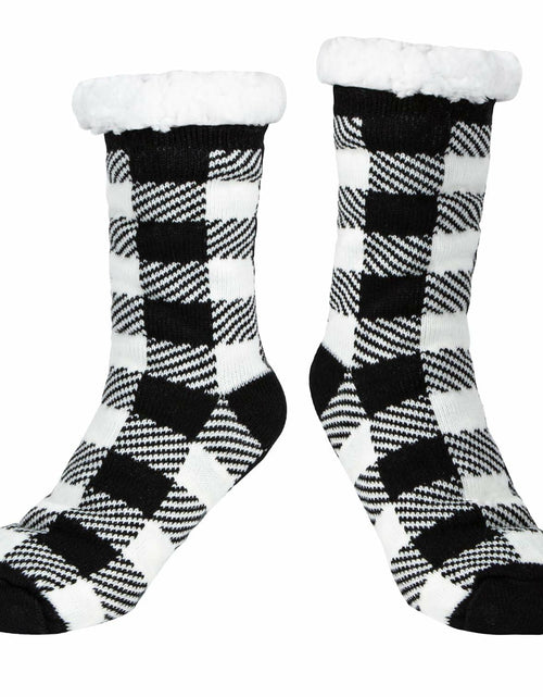 Load image into Gallery viewer, Kiddokids Women's Fuzzy Slipper Socks with Grippers Warm Cozy - One Size
