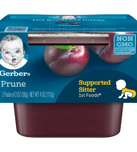 BestBy10/25 Gerber 1st Foods Prune Puree 2oz Tubs 16-Pack Natural Non-GMO