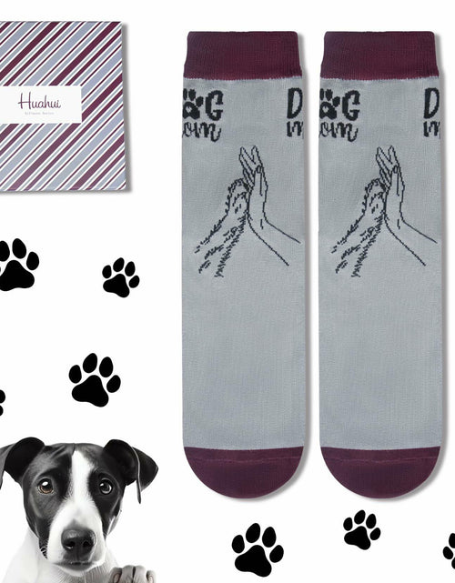 Load image into Gallery viewer, Huahui Dog Mom Socks for Women, Funny Dog Lover Gifts, 1 Pair
