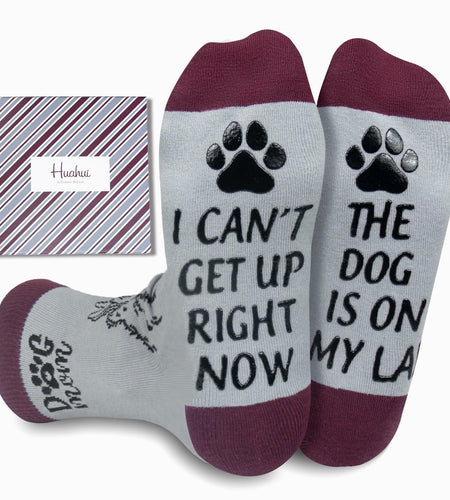 Huahui Dog Mom Socks for Women, Funny Dog Lover Gifts, 1 Pair