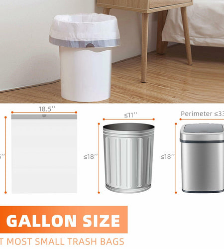 4 Gal Drawstring Trash Bags 57 Count White Small Garbage Can Liners