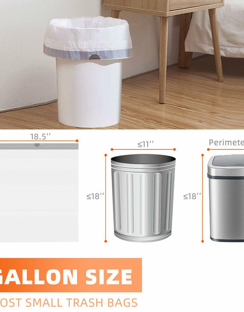 Load image into Gallery viewer, 4 Gal Drawstring Trash Bags 57 Count White Small Garbage Can Liners
