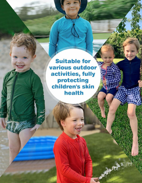 Load image into Gallery viewer, MIVEI Boys UPF 50+ Rash Guard Swim Shirt White Quick Dry Long/Short Sleeve Size
