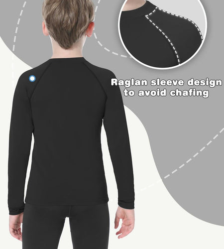 MIVEI Boys UPF 50+ Rash Guard Swim Shirt White Quick Dry Long/Short Sleeve Size