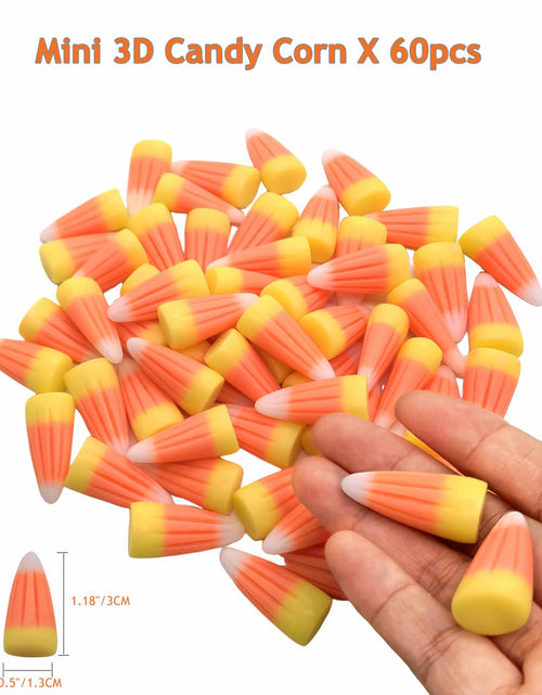 Load image into Gallery viewer, M2cbridge Halloween Resin Candy Corn Mini 3D with Eyepin 60pcs
