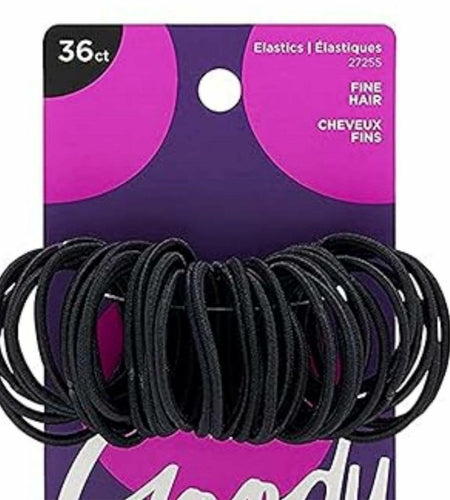 Kusport Hairless Elastic Black 36-Piece Set - New, Pack of 36