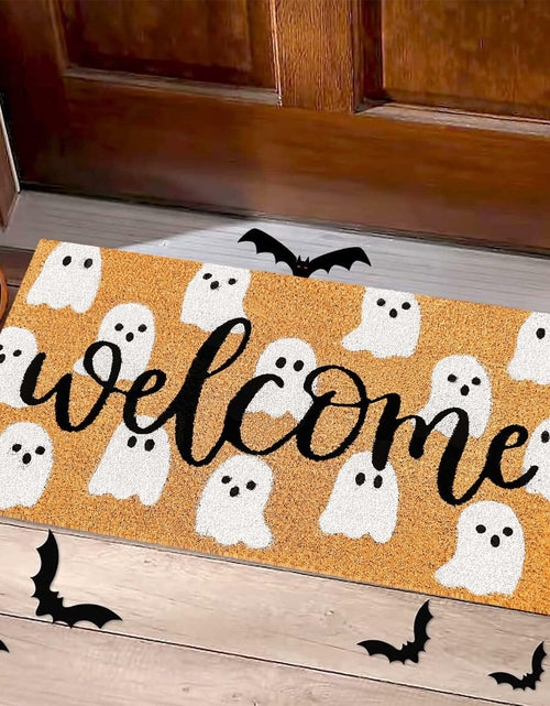 Load image into Gallery viewer, JarThenaAMCS Halloween Coir Doormat Cute Ghost Non-Slip 16.5x29 Inch
