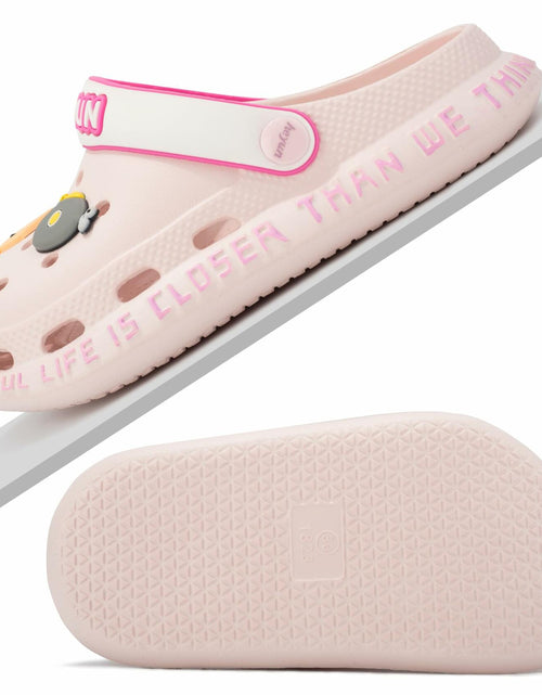 Load image into Gallery viewer, Azooken Kids Cute Clogs Slippers Pink Size 34 Lightweight Outdoor Shoes

