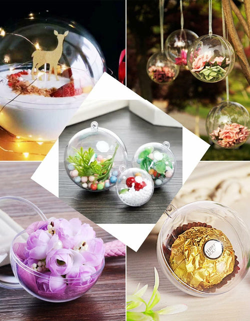Load image into Gallery viewer, Ranchbtn 25pcs Clear Plastic Fillable Ornaments Various Sizes DIY Decor

