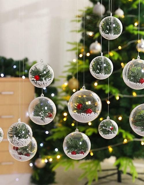 Load image into Gallery viewer, Ranchbtn 25pcs Clear Plastic Fillable Ornaments Various Sizes DIY Decor
