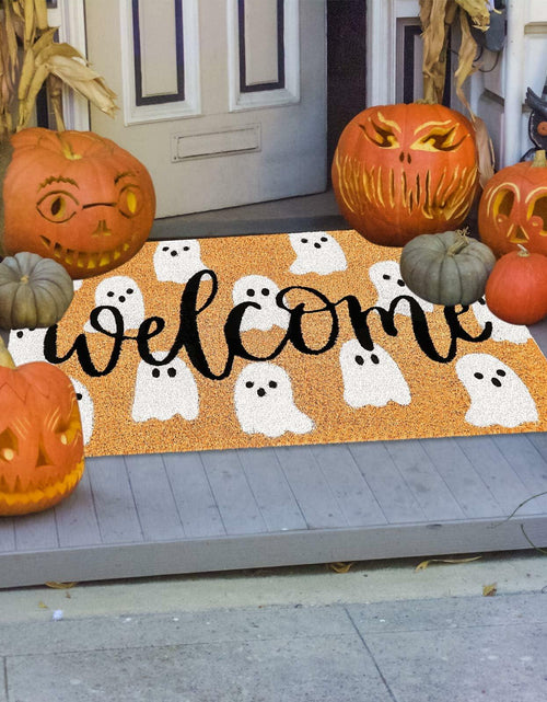Load image into Gallery viewer, JarThenaAMCS Halloween Coir Doormat Cute Ghost Non-Slip 16.5x29 Inch
