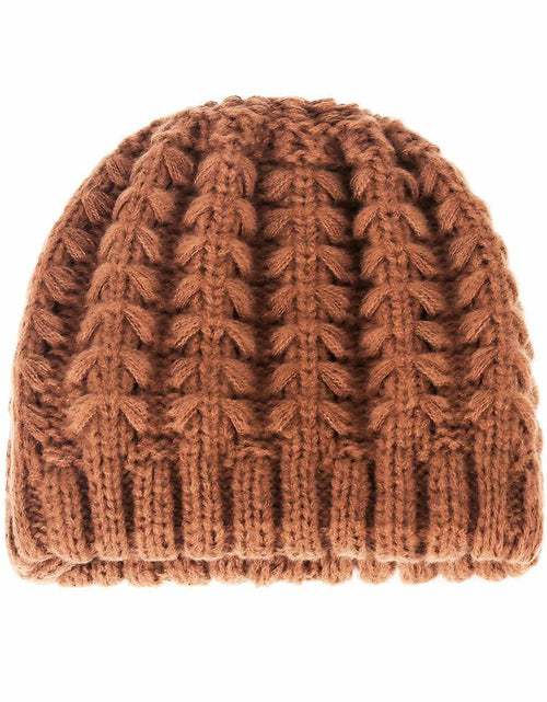 Load image into Gallery viewer, Wander Agio Women's Winter Wool Knit Beanie &amp; Scarf Set Black 1
