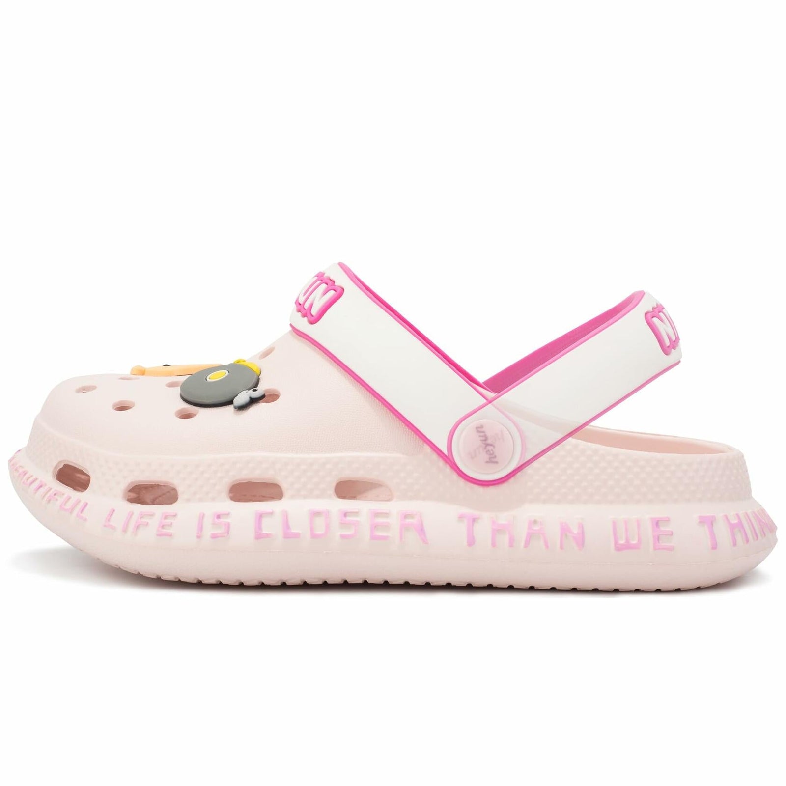Azooken Kids Cute Clogs Slippers Pink Size 34 Lightweight Outdoor Shoes