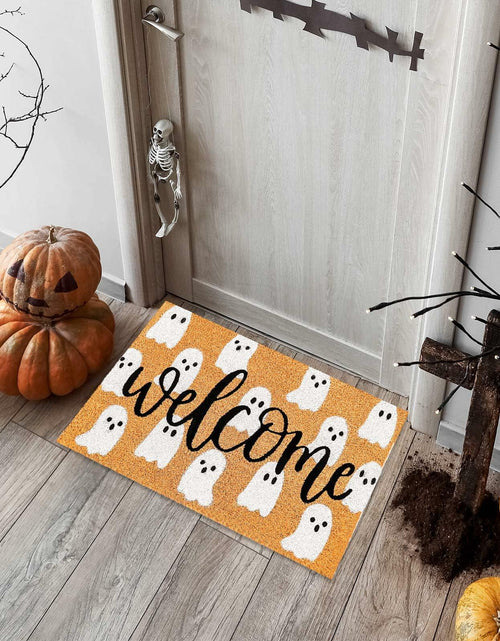 Load image into Gallery viewer, JarThenaAMCS Halloween Coir Doormat Cute Ghost Non-Slip 16.5x29 Inch
