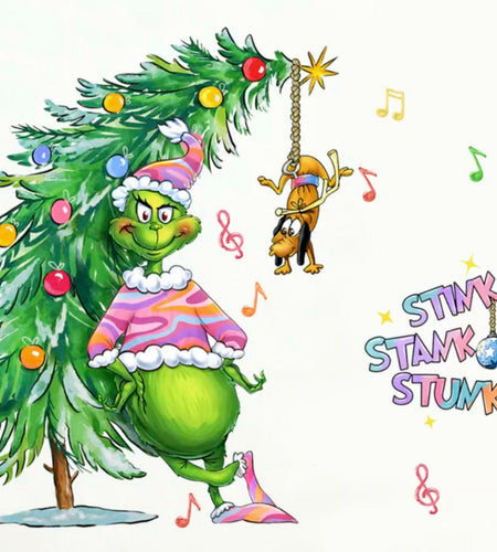 Yovkky Xmas Tree Wall Decals 2025 New Year Holiday Bedroom Home Decor