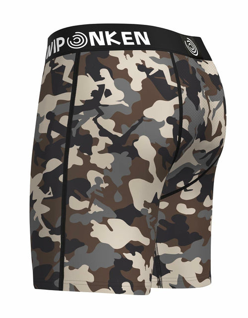 Load image into Gallery viewer, WIPONKEN Men's Boxer Briefs Camouflage Moisture Wicking No-Fly Underwear, Size M
