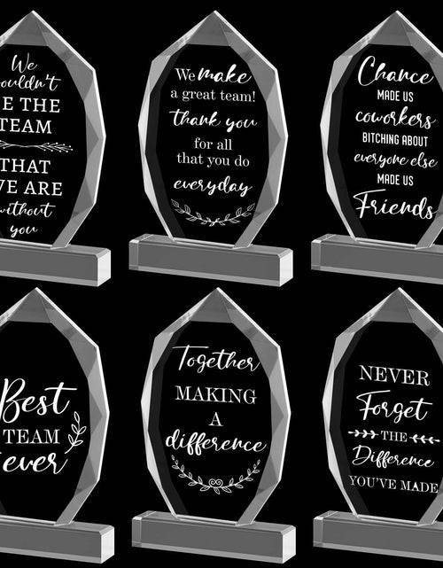 Load image into Gallery viewer, MotiMind 6 Pc Acrylic Thank You Plaques Christmas Employee Gifts Bulk
