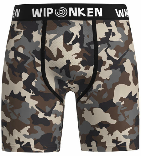 WIPONKEN Men's Boxer Briefs Camouflage Moisture Wicking No-Fly Underwear, Size M