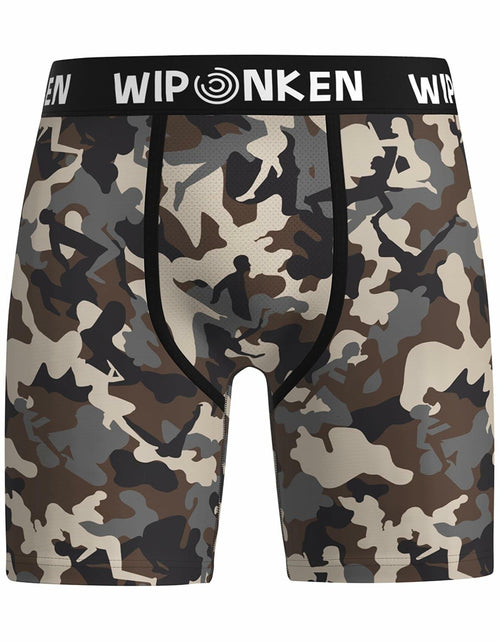 Load image into Gallery viewer, WIPONKEN Men's Boxer Briefs Camouflage Moisture Wicking No-Fly Underwear, Size M
