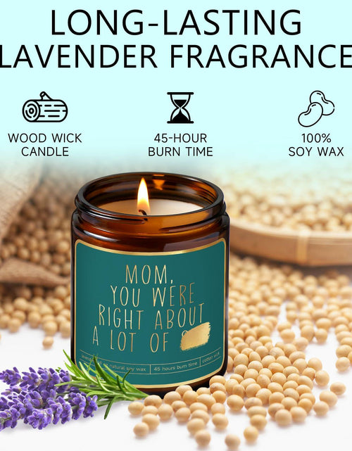 Load image into Gallery viewer, Lavender Candle Gift for Mom - Scented Soy Wax, Relaxing Aromatherapy 9oz

