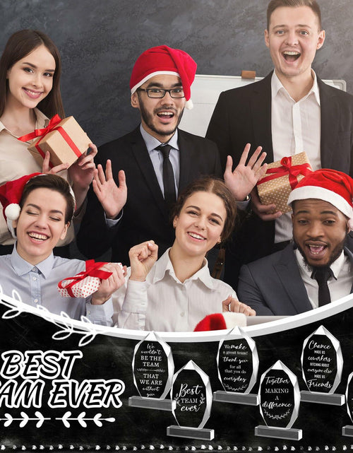 Load image into Gallery viewer, MotiMind 6 Pc Acrylic Thank You Plaques Christmas Employee Gifts Bulk
