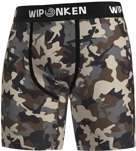 WIPONKEN Men's Boxer Briefs Camouflage Moisture Wicking No-Fly Underwear, Size M