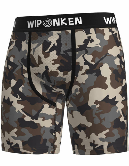 Load image into Gallery viewer, WIPONKEN Men's Boxer Briefs Camouflage Moisture Wicking No-Fly Underwear, Size M
