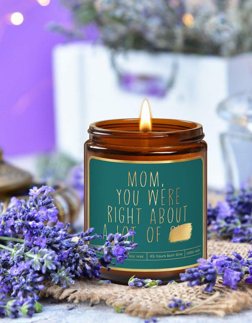 Load image into Gallery viewer, Lavender Candle Gift for Mom - Scented Soy Wax, Relaxing Aromatherapy 9oz
