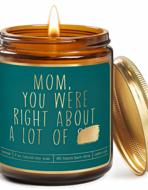 Load image into Gallery viewer, Lavender Candle Gift for Mom - Scented Soy Wax, Relaxing Aromatherapy 9oz
